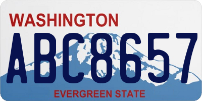 WA license plate ABC8657