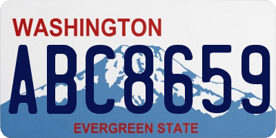 WA license plate ABC8659