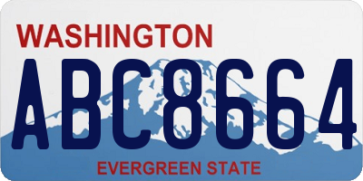 WA license plate ABC8664