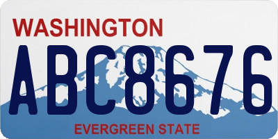 WA license plate ABC8676