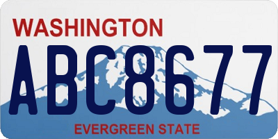 WA license plate ABC8677