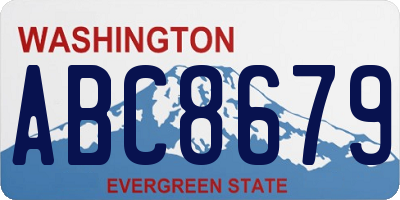 WA license plate ABC8679