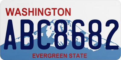 WA license plate ABC8682