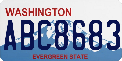 WA license plate ABC8683