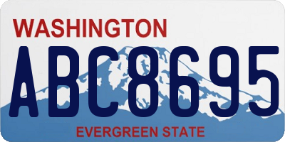 WA license plate ABC8695