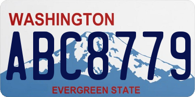 WA license plate ABC8779