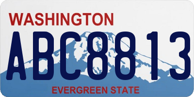 WA license plate ABC8813