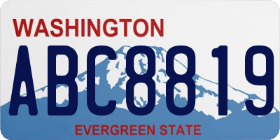 WA license plate ABC8819