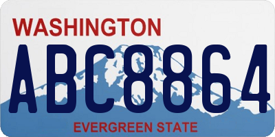 WA license plate ABC8864