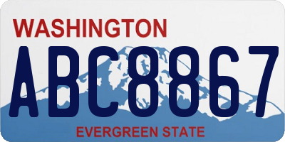 WA license plate ABC8867