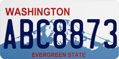WA license plate ABC8873