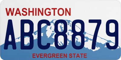 WA license plate ABC8879