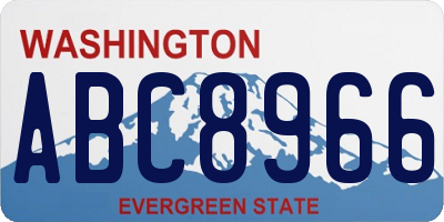 WA license plate ABC8966