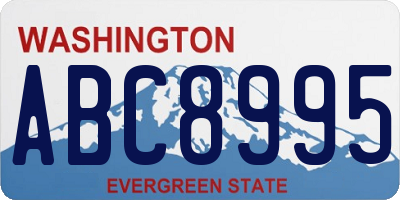 WA license plate ABC8995