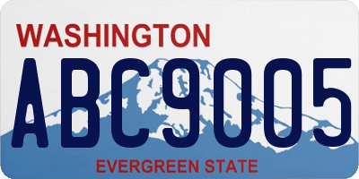 WA license plate ABC9005