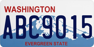WA license plate ABC9015