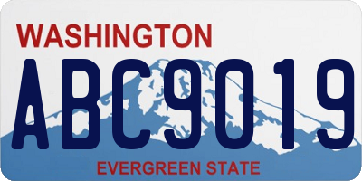 WA license plate ABC9019