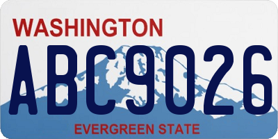 WA license plate ABC9026