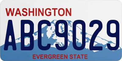 WA license plate ABC9029