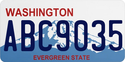 WA license plate ABC9035