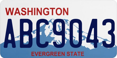WA license plate ABC9043