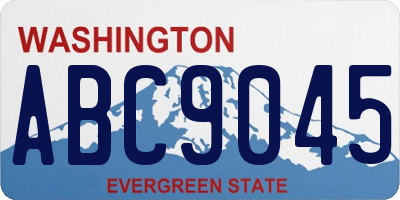WA license plate ABC9045
