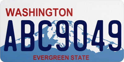 WA license plate ABC9049
