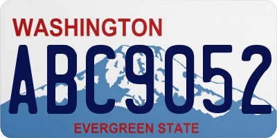 WA license plate ABC9052