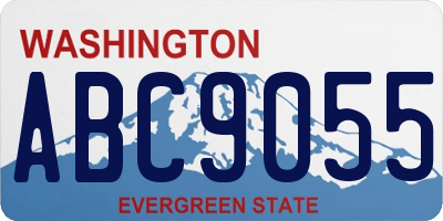 WA license plate ABC9055