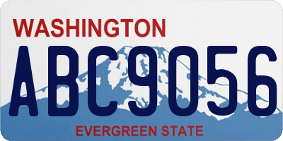 WA license plate ABC9056
