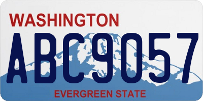 WA license plate ABC9057