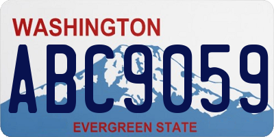 WA license plate ABC9059