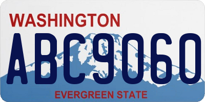 WA license plate ABC9060