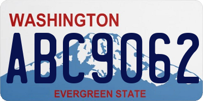 WA license plate ABC9062