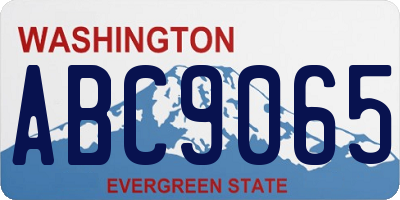 WA license plate ABC9065