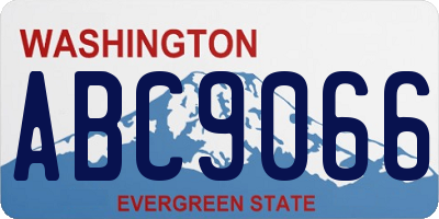 WA license plate ABC9066