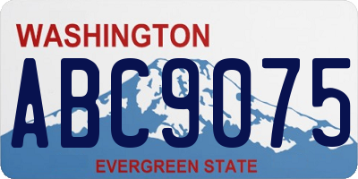 WA license plate ABC9075