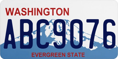 WA license plate ABC9076