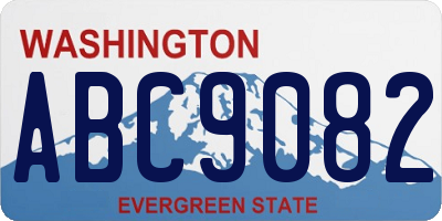 WA license plate ABC9082