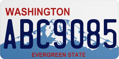 WA license plate ABC9085