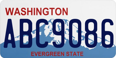 WA license plate ABC9086