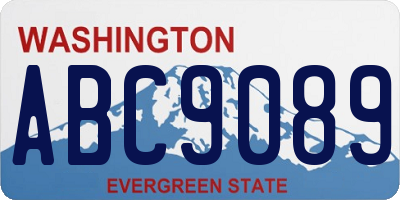 WA license plate ABC9089