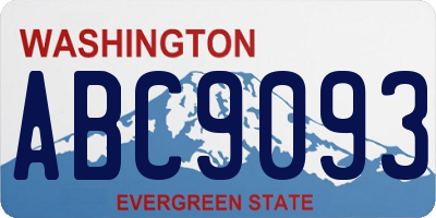 WA license plate ABC9093
