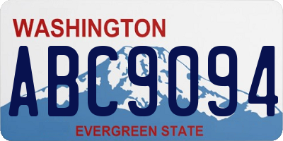 WA license plate ABC9094