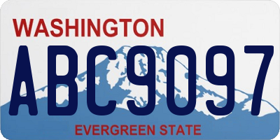 WA license plate ABC9097