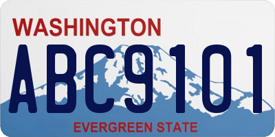 WA license plate ABC9101