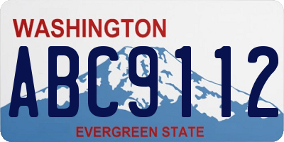 WA license plate ABC9112