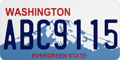 WA license plate ABC9115