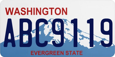 WA license plate ABC9119