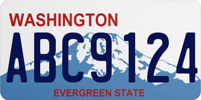 WA license plate ABC9124